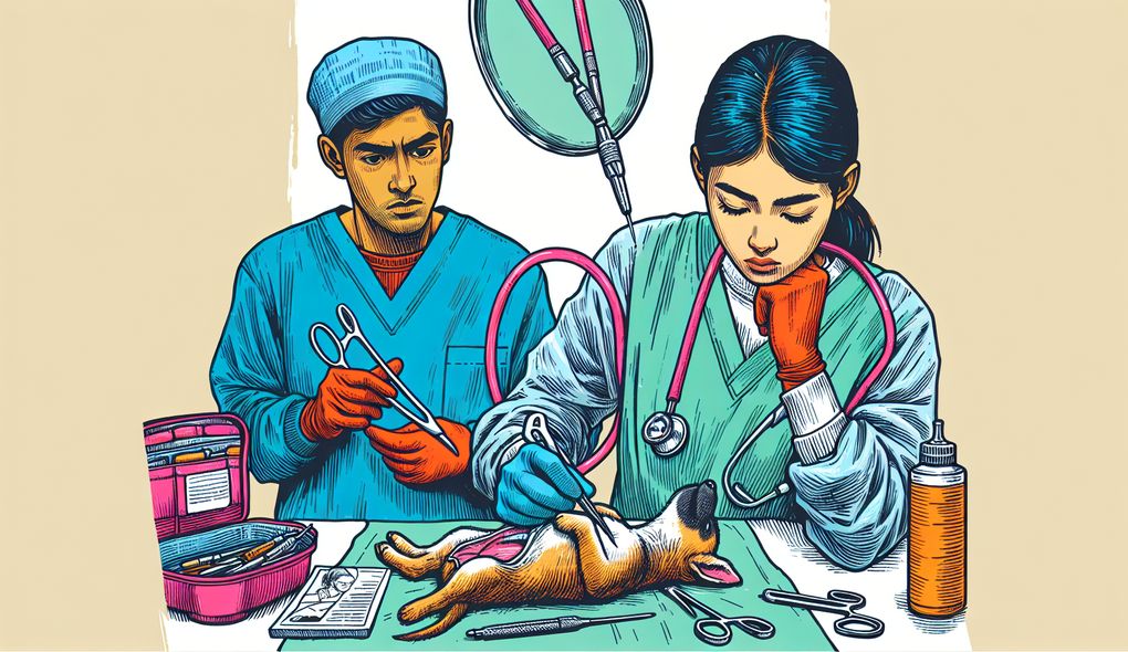 How do you handle disagreements or conflicts within the veterinary surgical team?
