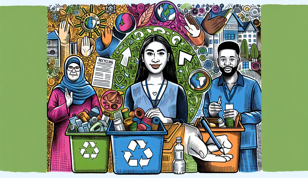 What strategies do you use to engage the community in recycling efforts and increase participation?