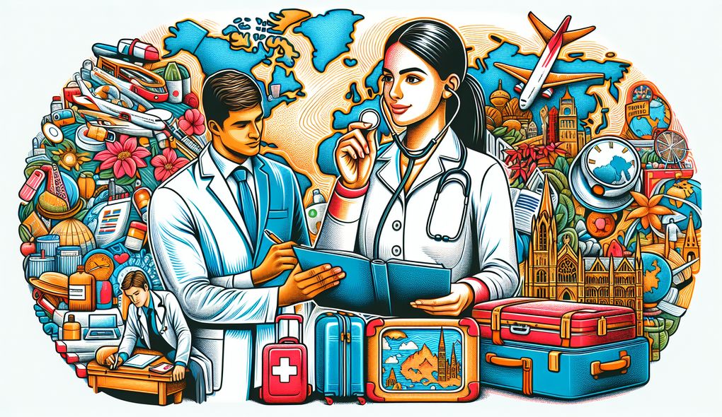 What steps would you take to ensure compliance with health regulations for international travel?