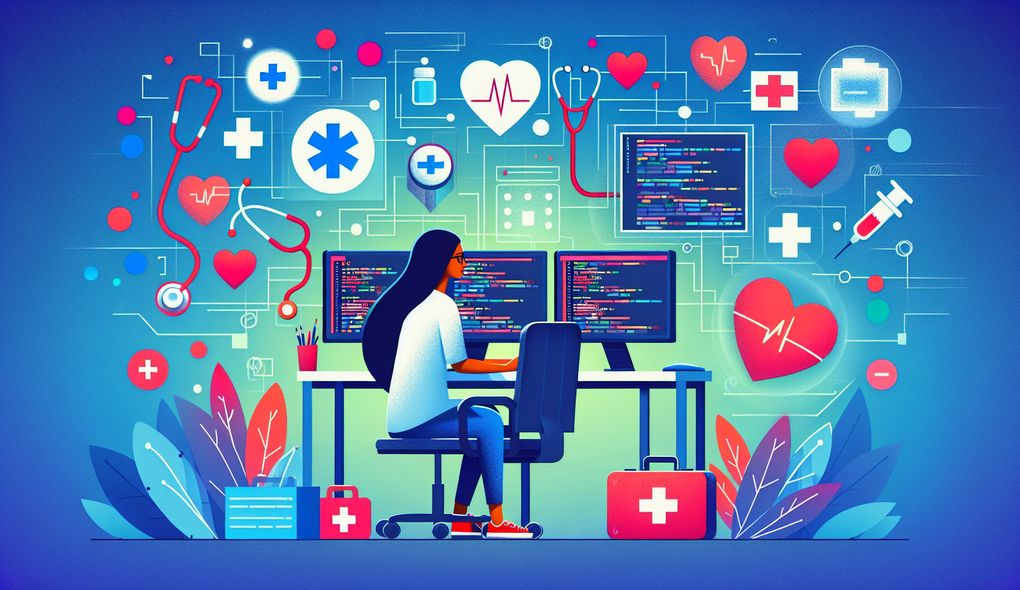 Which programming languages and tools have you used in healthcare application development?