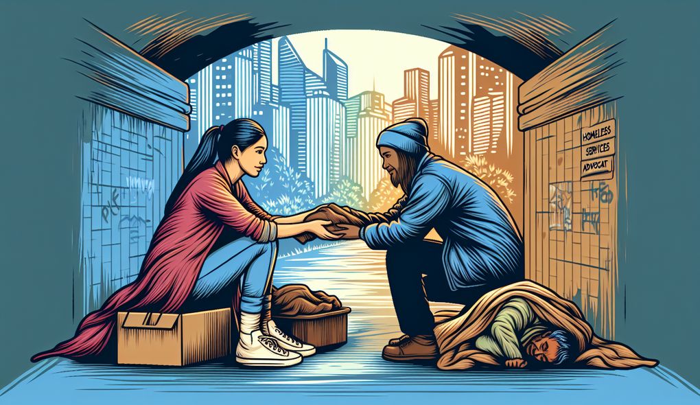 How d you stay updated on the challenges facing the homeless community? Can you provide examples of any initiatives or projects you've been involved in?